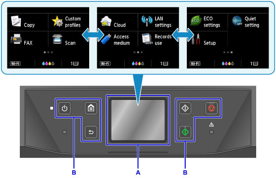 Canon : MAXIFY Manuals : MB5100 series : Using the Operation Panel